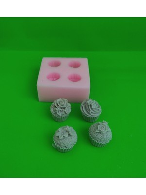 4 Lü Cup Cake Silikon Kalıp