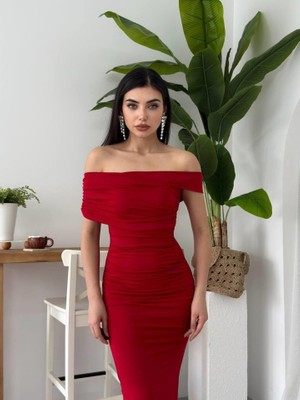 Modavera Dron Straplez Elbise