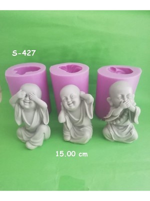 Üçlü Buda (15 Cm) Silikon Kalıp