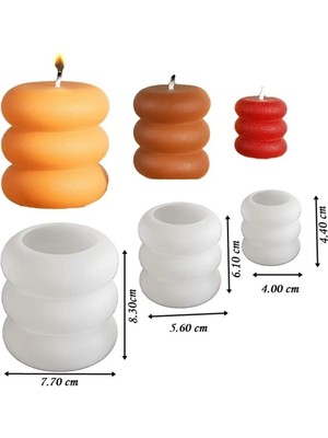 Halkalı Mum Set Silikon Kalıp (S912)