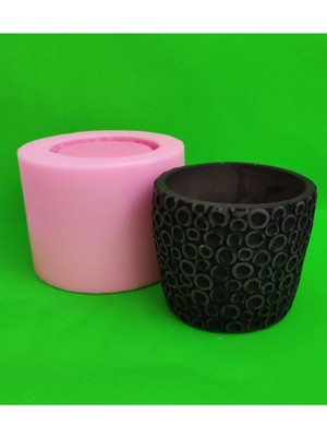 Büyük Balonlu Saksı Silikon Kalıp