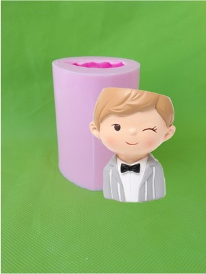 Papyonlu Erkek Saksı Silikon Kalıp