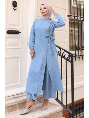 Çıtçıt Detaylı Kot Takım Açık Mavi 19262