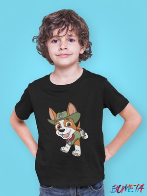 Bumeta Cesur Izci Tracker Paw Patrol Çocuk Tişört T-Shirt