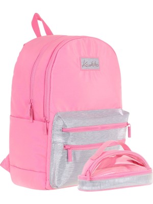 Kaukko Magic Dreams Kız Çocuk Okul Sırt Çantası Seti Pembe Gri Su Geçirmez 19 Litre Kapasite