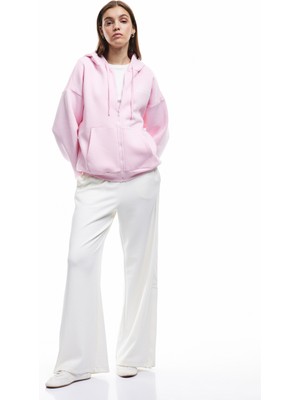 Koton Baskılı Uzun Kollu Şardonlu Kanguru Cepli Fermuarlı Sweatshirt