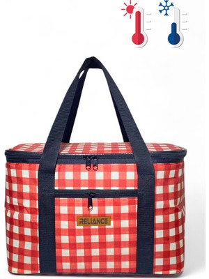 Reliance 35 Litre Termal Piknik Çantası Yemek Taşıma Termos Soğutucu Kırmızı Renkli