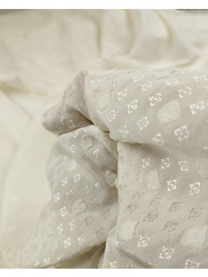 %68 Pamuk %32 Viskon Krem Renkte Dokuma (En  150 cm x Boy  290 Cm)