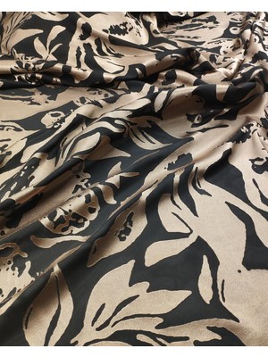 Yakma Viskon Ipeksi Kahve Siyah (En  140 cm x Boy  290 Cm)