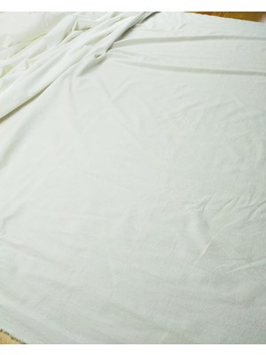 Ekru Renkte Pamuklu Dokuma (En  145 cm x Boy  205 Cm)