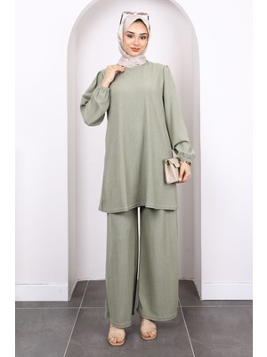 Çağla Bürümcük Tunik Pantolonlu Takım