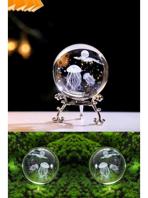 Kristal Cam Küre 3D Özel Lazer Işleme Metal Standlı Dekoratif Hediyelik Masaüstü Aksesuar Kar Küresi Seti Şık Zarif Biblo Dekor