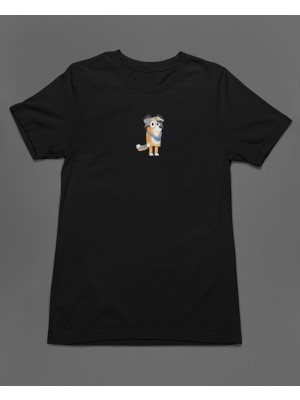 Bumeta Bluey Sevimli Köpek Kardeşler Frisky Unisex Tişört T-Shirt