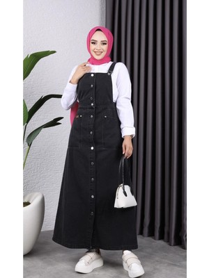 Kadın Kar Yıkamalı Kot Salopet