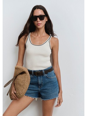 Mavi Cherry 90LAR Puslu Koyu Mavi Jean Şort 1410022-89732