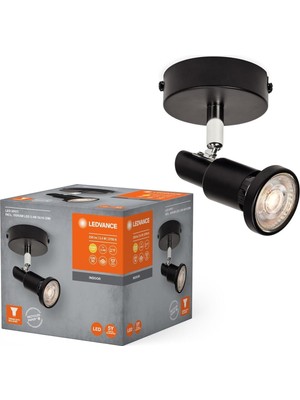 LED Spot GU10 1X3.4W, 230 Lm, 2700K, Siyah, Ayarlanabilir Tavan Lambası