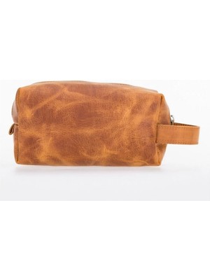 Deri Bakım ve Seyahat Çantası, L Beden, G19 Taba