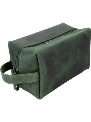 Deri Bakım ve Seyahat Çantası, x Beden, Antik Koyu Yeşil