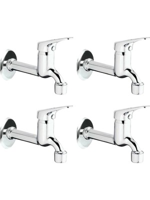 4lü Aç Kapa Mix Lavabo Musluk Wc Lavabo Uzun Musluk Perlatörlü