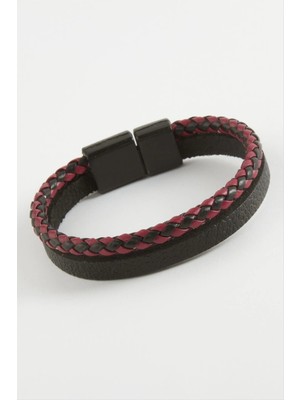 Mıknatıslı Orjinal Deri Bileklik