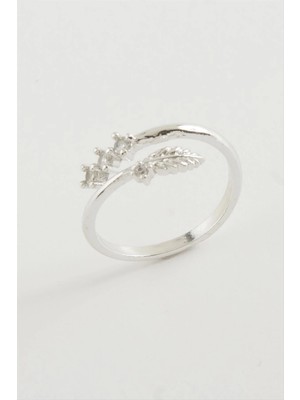 Yaprak Zirkon Taşlı Yüzük