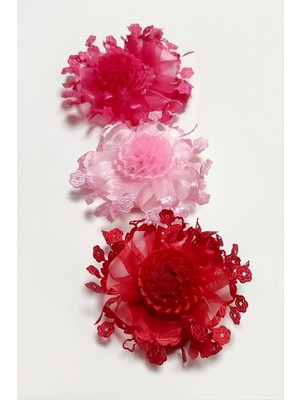 Çiçek Tüllü Okul Tokası 1 Adet