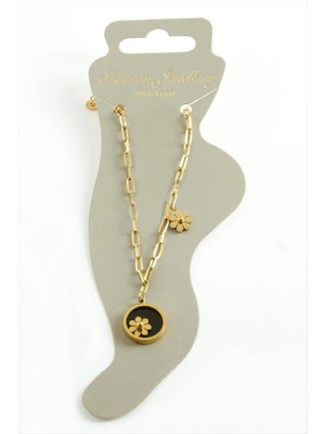 Çiçek Sedef Lüks Çelik Halhal