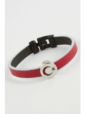 Ay Yıldız Kaliteli Suni Deri Bileklik