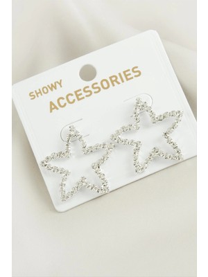 Yıldız Suyolu Taşlı Küpe