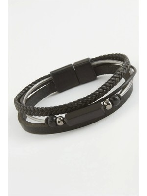 Mıknatıslı Orjinal Deri Bileklik