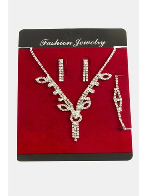 Taşlı Lüks Suyolu Set Kolye