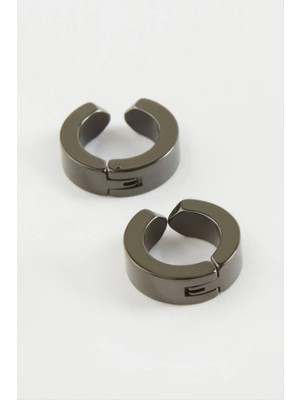 Mıknatıslı Çelik Erkek Küpe Kıstırmalı 2 Adet