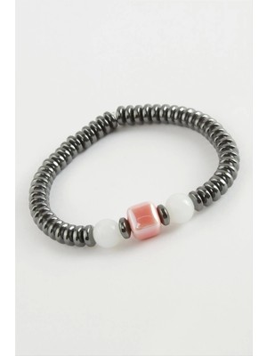 Cam & Hematit Doğaltaş Bileklik