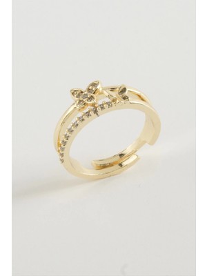 Kelebek Zirkon Taşlı Yüzük