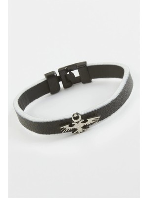 Çift Başlı Kartal Kaliteli Suni Deri Bileklik