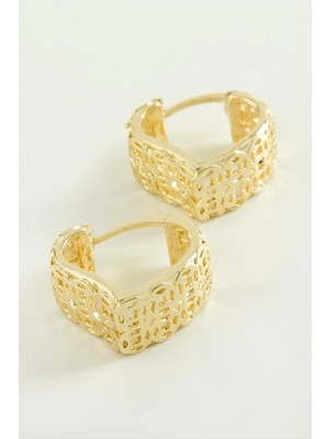 Kalp Kilitli Halka Küpe