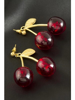 Kiraz Yeni Sezon Metal Küpe