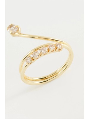 Yılan Zirkon Taşlı Yüzük