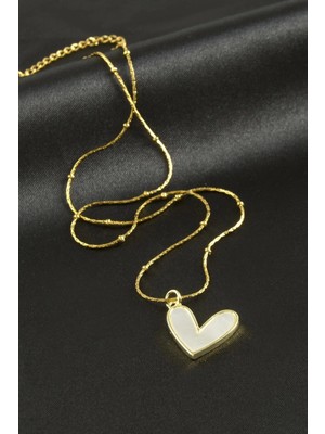 Yonca Sedef Lüks Çelik Kolye