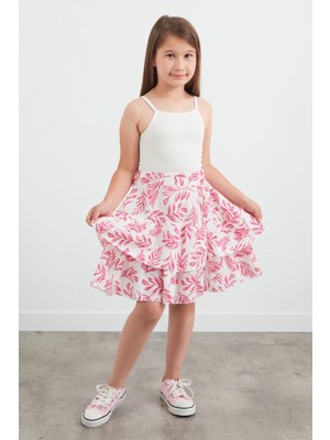 Desenli Kız Çocuk Etek