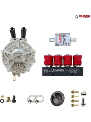 Atiker Uyumlu Sıralı Sistem Regülatör 140KW + Albien Lpg Enjektör 4 Silindir 3 Ohm