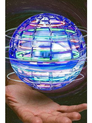 Brother Toys Uçan Küre Top Oyuncak El Kontrollü Mini Drone Yükselen Hover Pro Boomerang Spinner Mavi