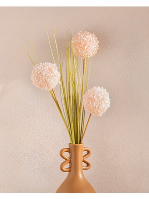 English Home Grass Bush Plastik Tek Dal Yapay Çiçek Şampanya