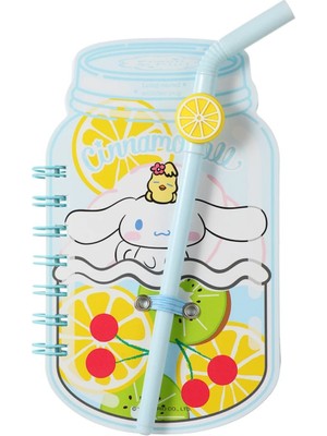 Sanrio Lisanslı Pipetli Bardak Figürlü Telli Not Defteri
