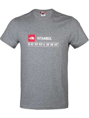 The North Face M Gps Tee  Istanbul Rec Erkek Günlük Tişört NF0A7ZC2DYY1 Gri