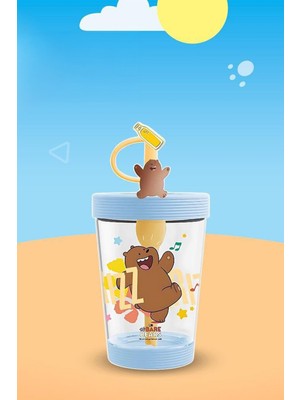 We Bare Bears Lisanslı Omuz Askılı Plastik Şişe (535ML) - Bozayı