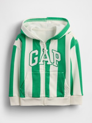 Gap Erkek Bebek Yeşil Gap Logo Fransız Havlu Kumaşı Fermuarlı Sweatshirt