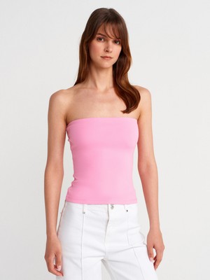 21103 Straplez Top-Pembe