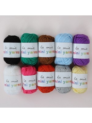 La Mia Mini Yarns 10 Lu Paket 10GR Renkli El Örgü