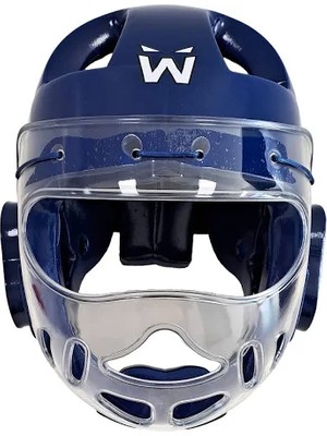 Whiteface Taekwondo Camlı Mantar Kask Mavi